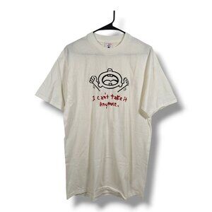 Vintage Graphic T-Shirt Funny I Cant Take It Anymore Delta 100% Cotton Large